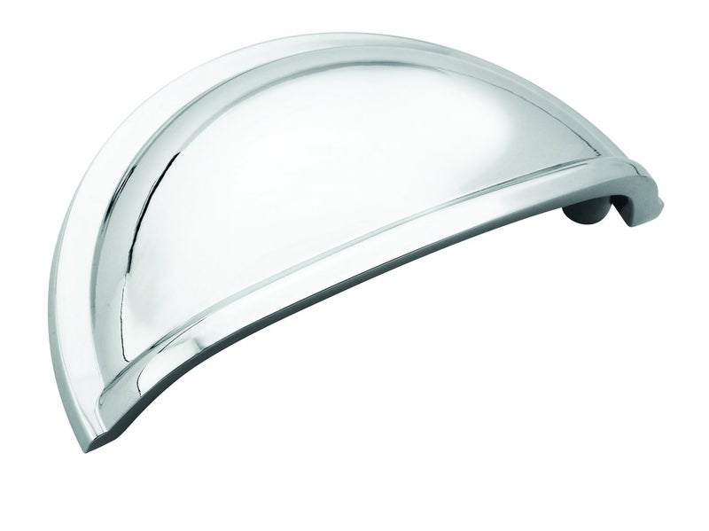 Amerock | Cabinet Cup Pull | Polished Chrome | 3 inch (76 mm) Center to Center | Cup Pulls | 10 Pack | Drawer Pull | Drawer Handle | Cabinet Hardware - Image 1